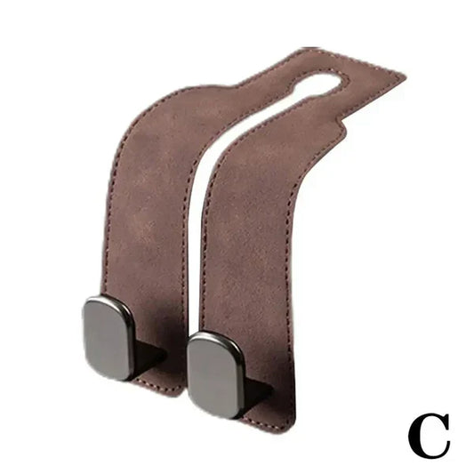 Car Headrest Organizer Premium Leather Hook